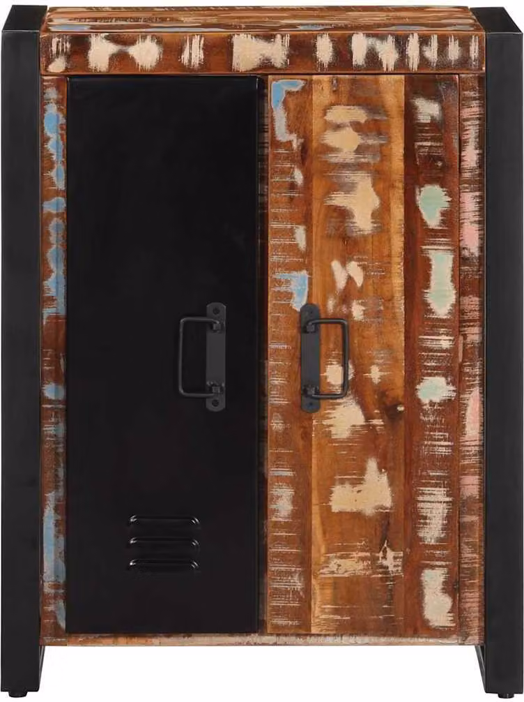Credenza Multicolore 55x35x70 cm in Legno Massello Recupero