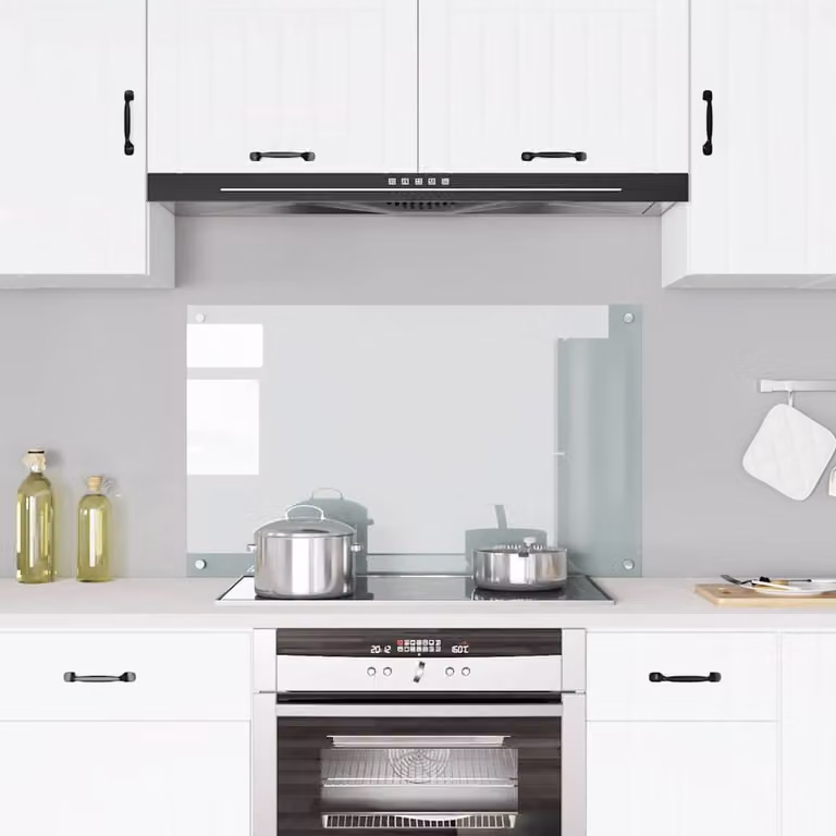 Paraschizzi per cucina vidaXL in vetro temperato trasparente L: 100 cm, H: 60 cm