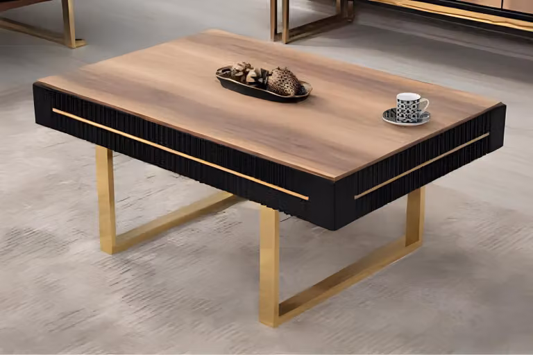 Couchtisch Kaffeetisch Sofatisch Beistelltisch Holz Braun Tisch Design