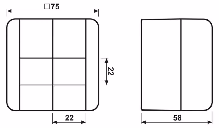 Jung 835 NAW Interruttore elettrico 1P Nero