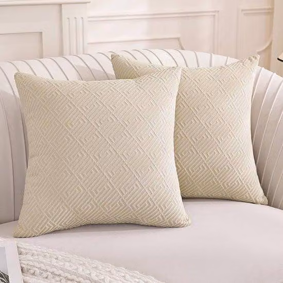 Sofen - Set da 2 - Color beige chiaro - 60x60 cm - Poliestere