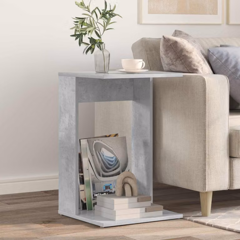 vidaXL Tavolo laterale moderno in grigio con finitura opaca L: 40 cm, P: 38 cm, H: 62,5 cm
