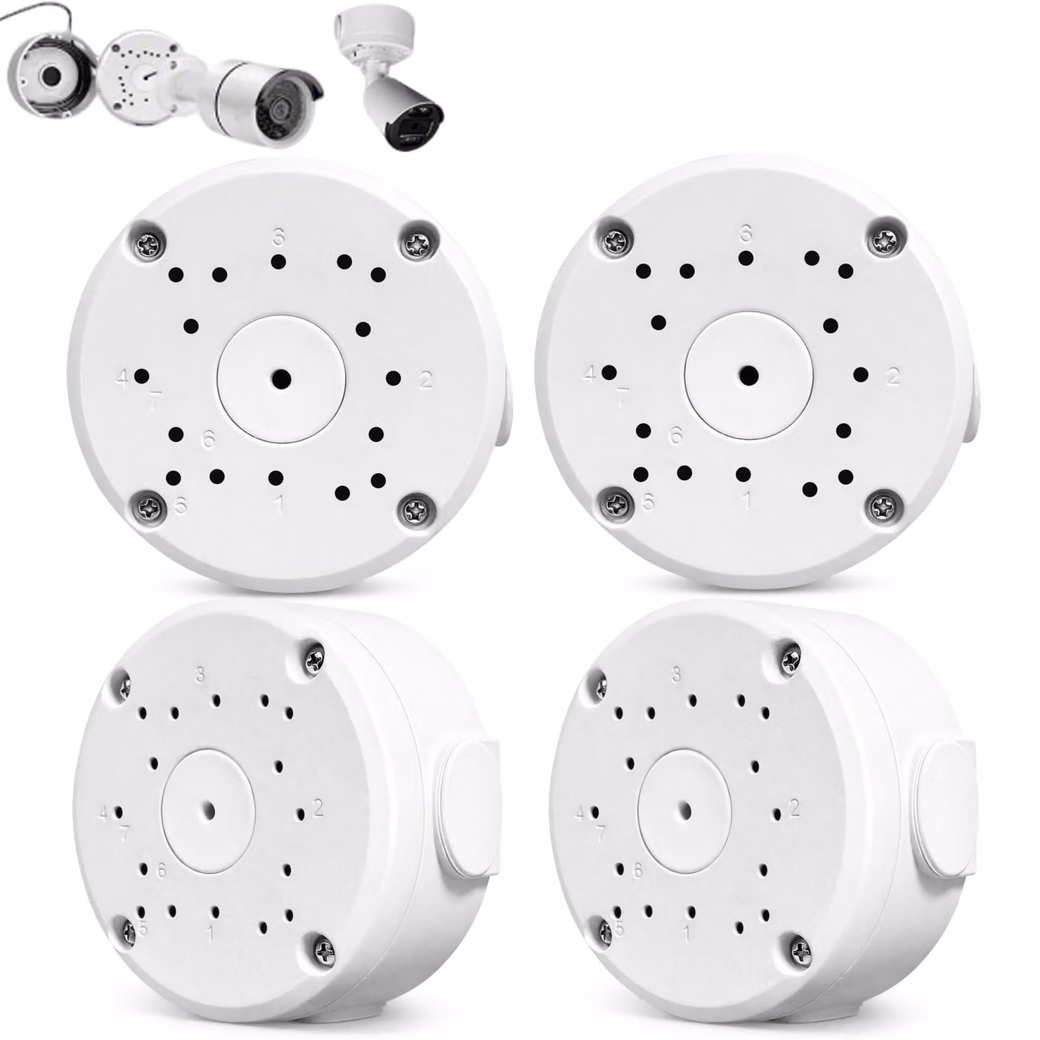 Omgoods - Set di 4 scatole di connessione impermeabili per telecamere di sicurezza