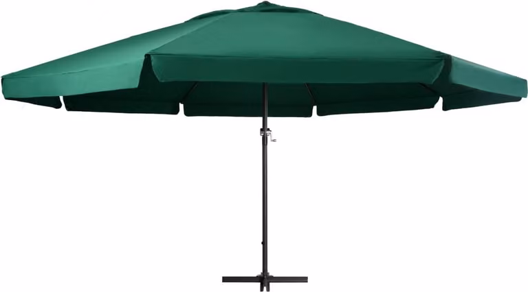 Ombrellone da Giardino con Palo in Alluminio 600 cm Verde