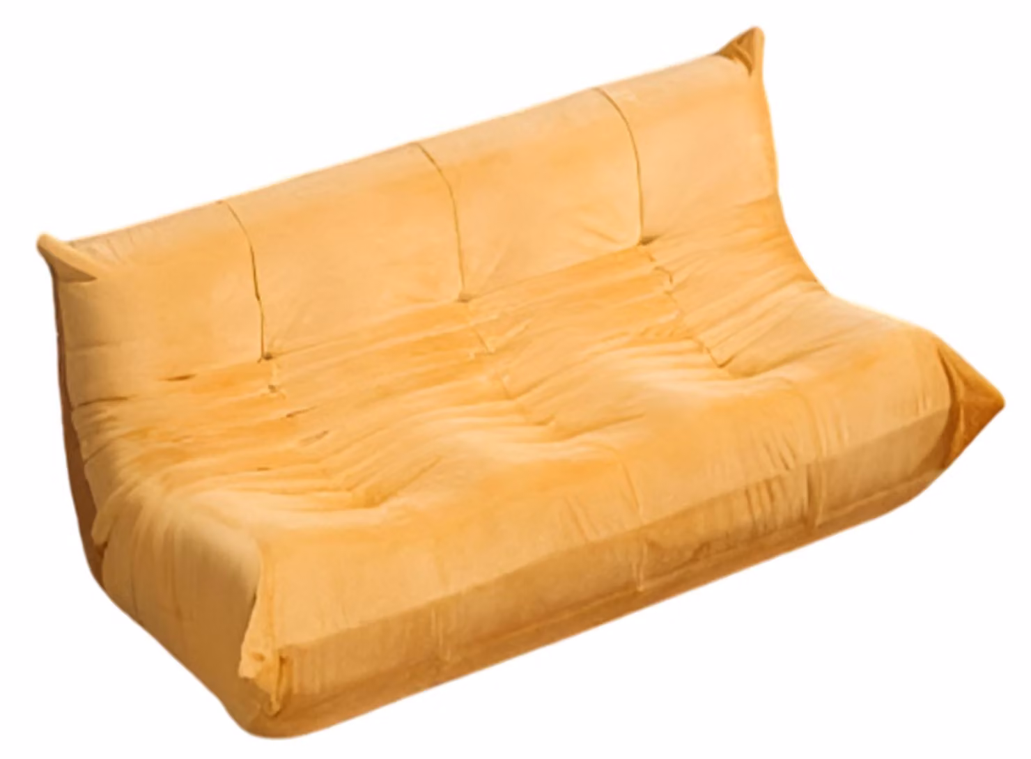 Luxuriöse Orange Polstercouch Designer 3-Sitzer Wohnzimmer Couch