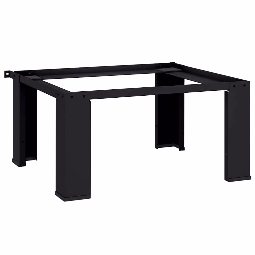Pedestallo per lavatrice vidaXL in metallo nero L 64 cm, P 55 cm, H 32,5 cm