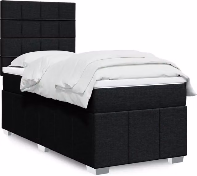 Giroletto a Molle con Materasso Nero 80x200 cm inTessuto 3293797