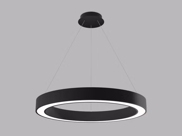 Lampadario LED dimmerabile SATURN SLIM P-Z CRI90, Variante: nero, 60 W, Ø 800 mm, TRIAC