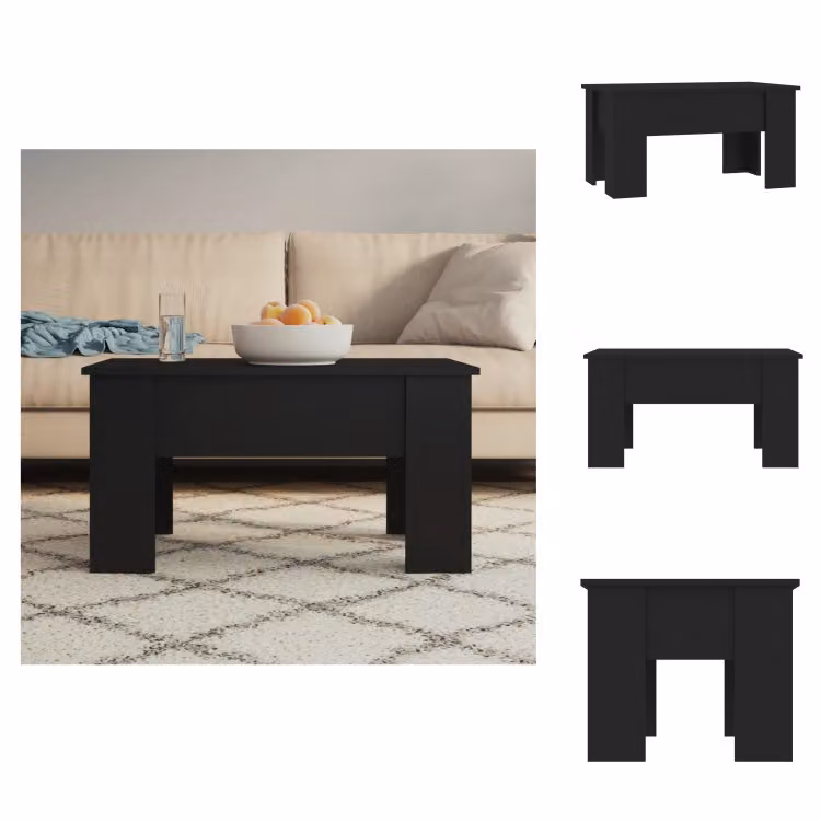 vidaXL Tavolino nero 79x49x41 cm in legno - Tavolini da caffè