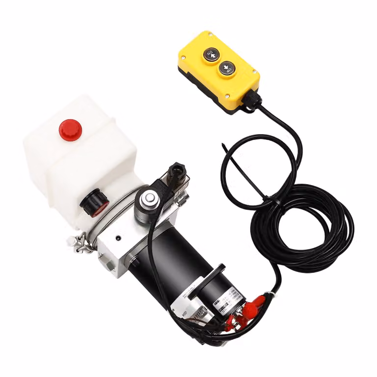 Pompa idraulica elettrica 12V, 800W - Capacità serbatoio: 1,5 litri - Adatta per sollevatori per auto e rimorchi basculanti