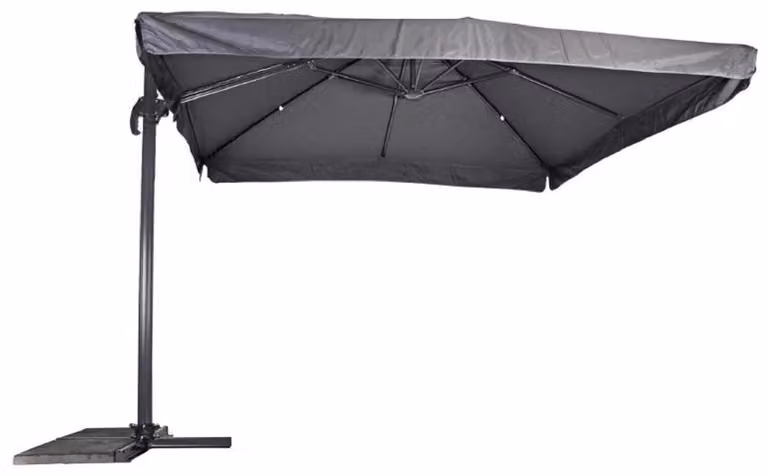 Casa Padrino ombrellone a sbalzo con supporto antracite / grigio 300 x 300 cm - Ombrellone da giardino - Ombrellone da terrazzo - Ombrellone da balcone - Accessori per giardino, terrazzo e balcone