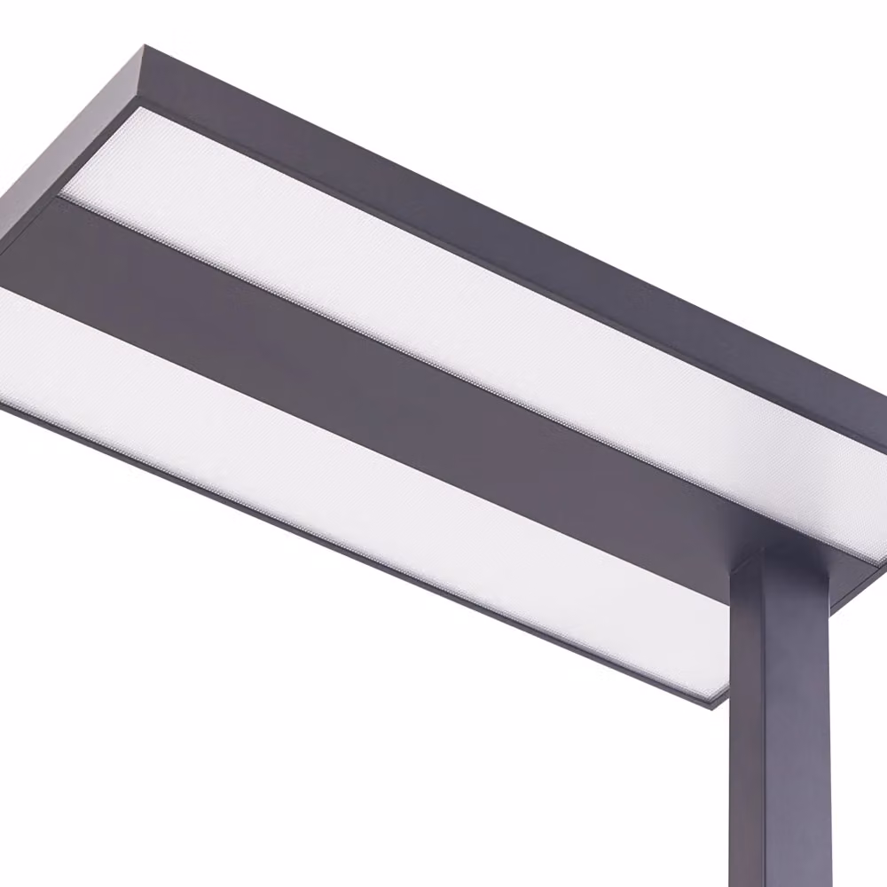 Lampada da terra a LED BELIANI in alluminio nero con dimmer regolabile, ideale per casa e ufficio, Altezza: 197 cm – 2