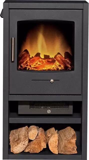 Camino elettrico Klarstein Bergen XL in metallo colore antracite