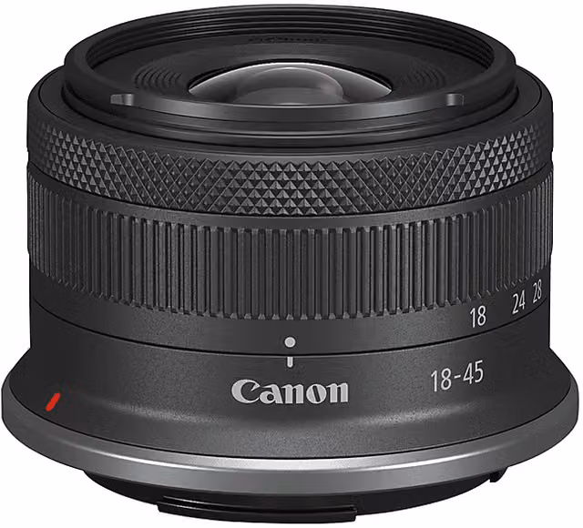 Obiettivo Canon RF-S 18-45mm f/4.5-6.3 per fotocamere APS-C, colore nero