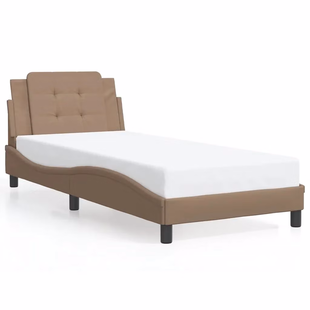 Giroletto senza materasso Zadar vidaXL in similpelle beige L 80 x P 200 cm – 2