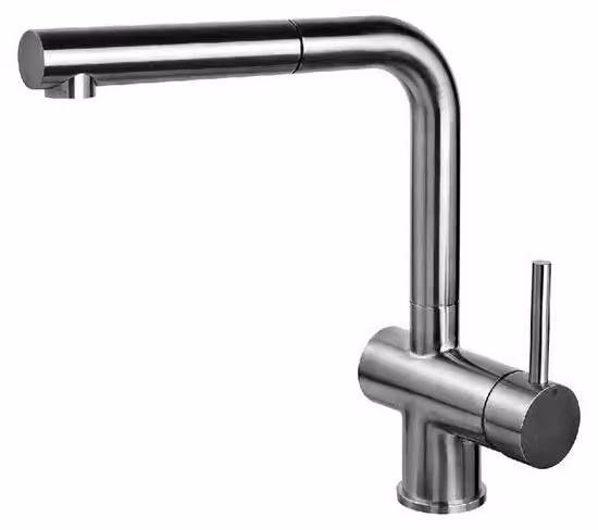 Foster Atomo Plus Miscelatore Cucina Monocomando Con Doccetta Estraibile, Inox Satinato