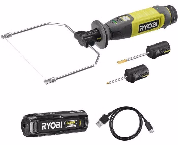 Tagliacavi a filo caldo USB a batteria al litio RYOBI - batteria 2Ah + caricabatterie - RHC4-120G