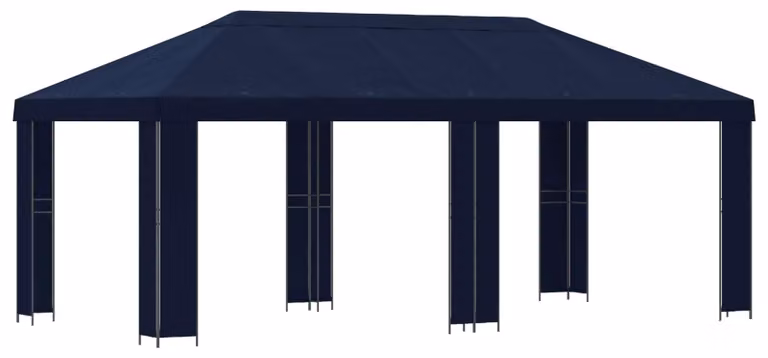 Gazebo da giardino 6 x 3 m Blu Poliestere e Acciaio 190