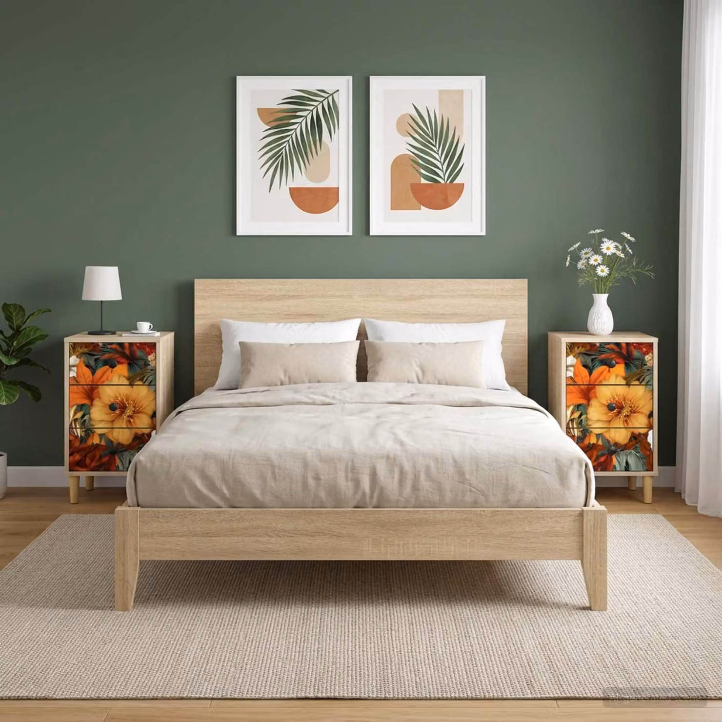 Set di 2 Armadi da Notte vidaXL GENNEP in Rovere Sonoma, L 36 cm x P 33 cm x H 60 cm