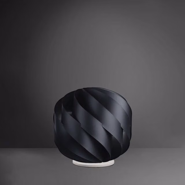 Lampada da scrivania moderna Polilux Linea Zero nera con paralume a sfera e attacco E27 – 1