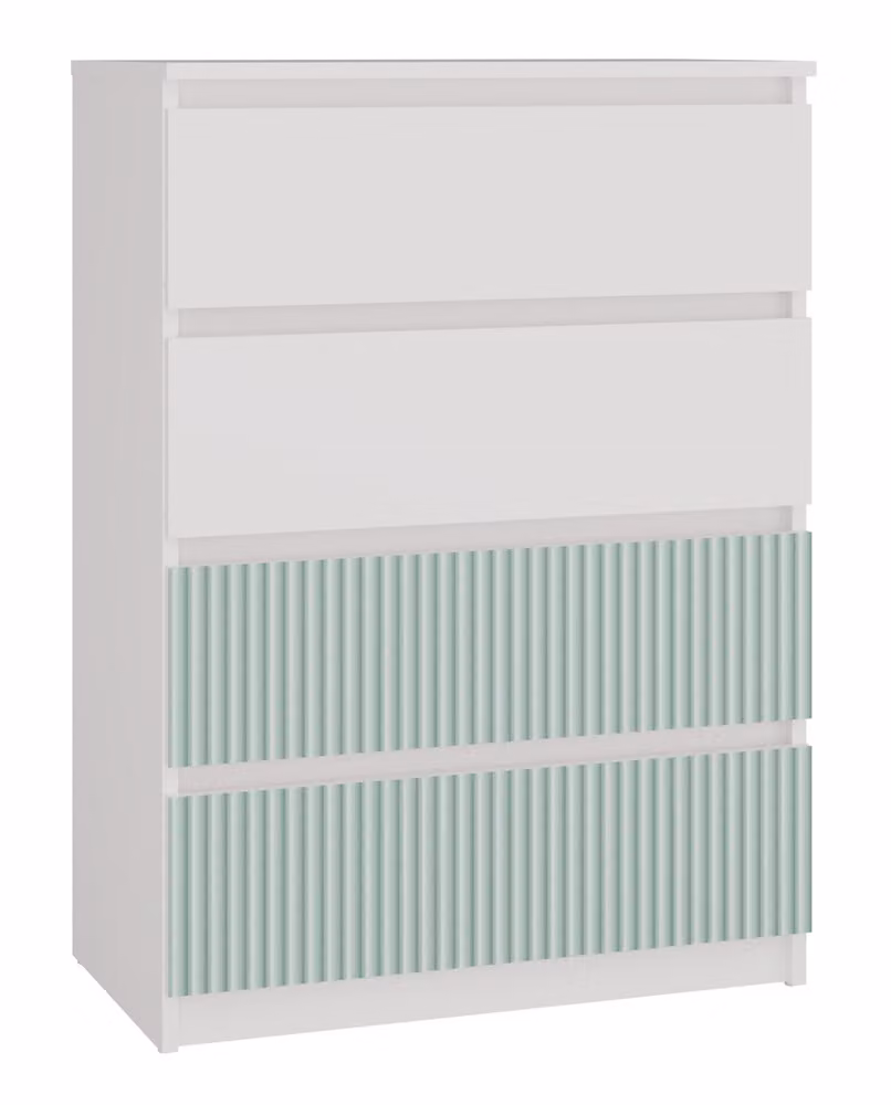 Comodino, bianco/verde menta, 70 x 97 x 40 cm