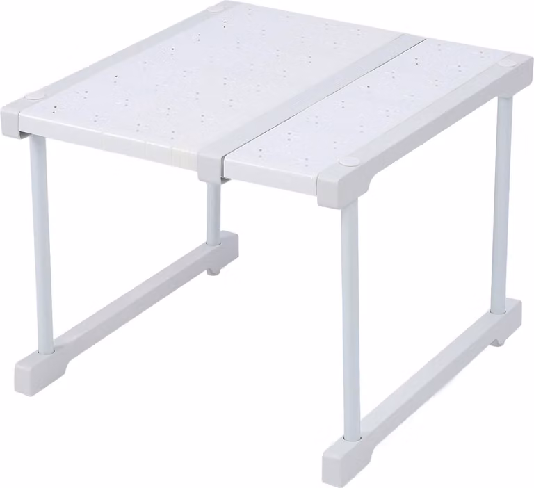 Scaffale espandibile Acciaio al carbonio, ABS-PP, contenitore per armadio, organizer, ripiano rialzato per armadio da cucina sotto il lavello, da 27 a 38 cm
