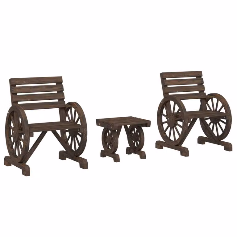 Maison Exclusive - Set da giardino a 3 pezzi in legno massello di abete