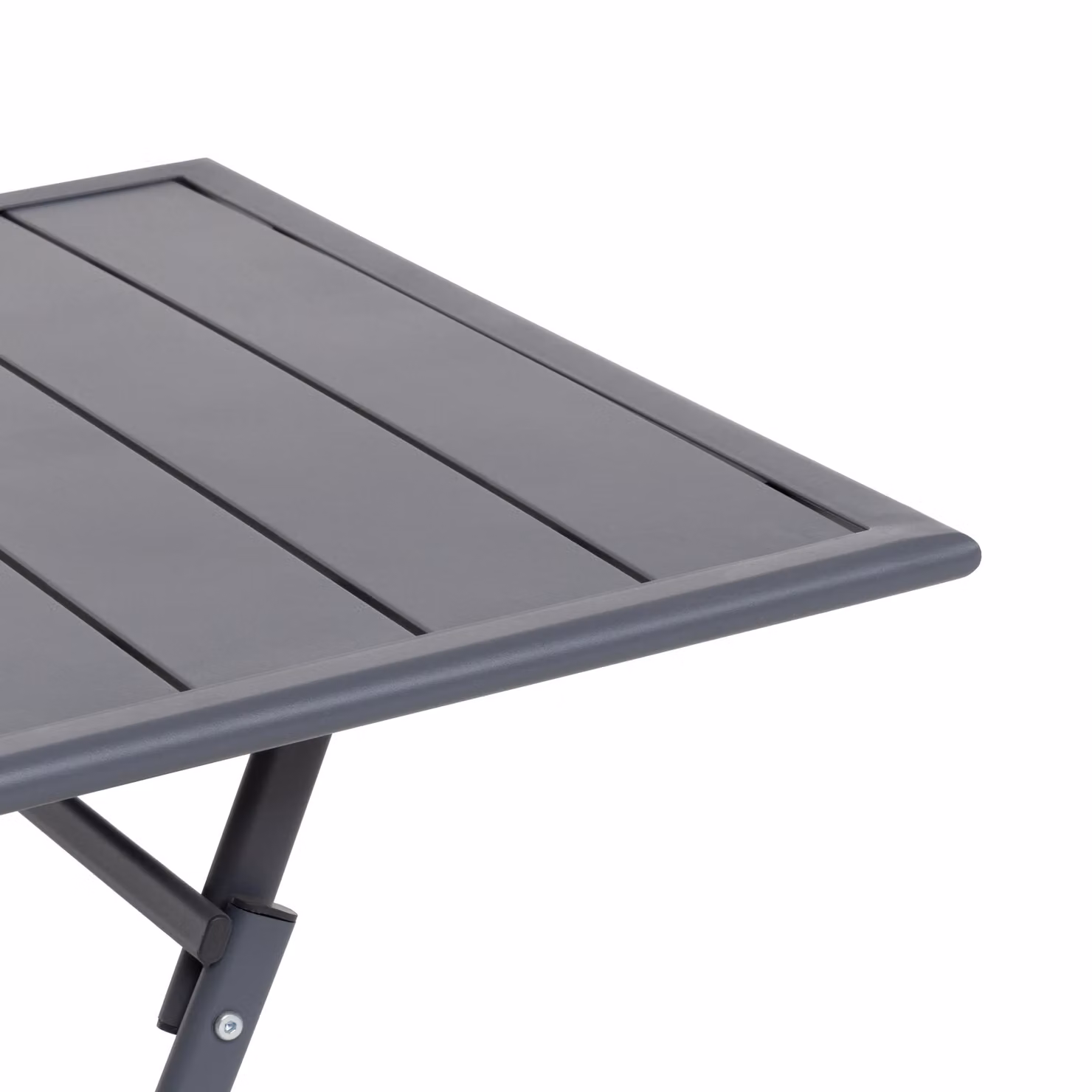 Vestiamo Casa Giardino Tavolo da giardino pieghevole quadrato in acciaio grigio L: 60 cm, P: 60 cm, H: 71 cm – 2