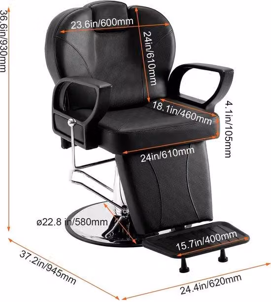 Poltrona da parrucchiere Famanu: elegante e confortevole, multifunzionale per saloni di bellezza e centri estetici