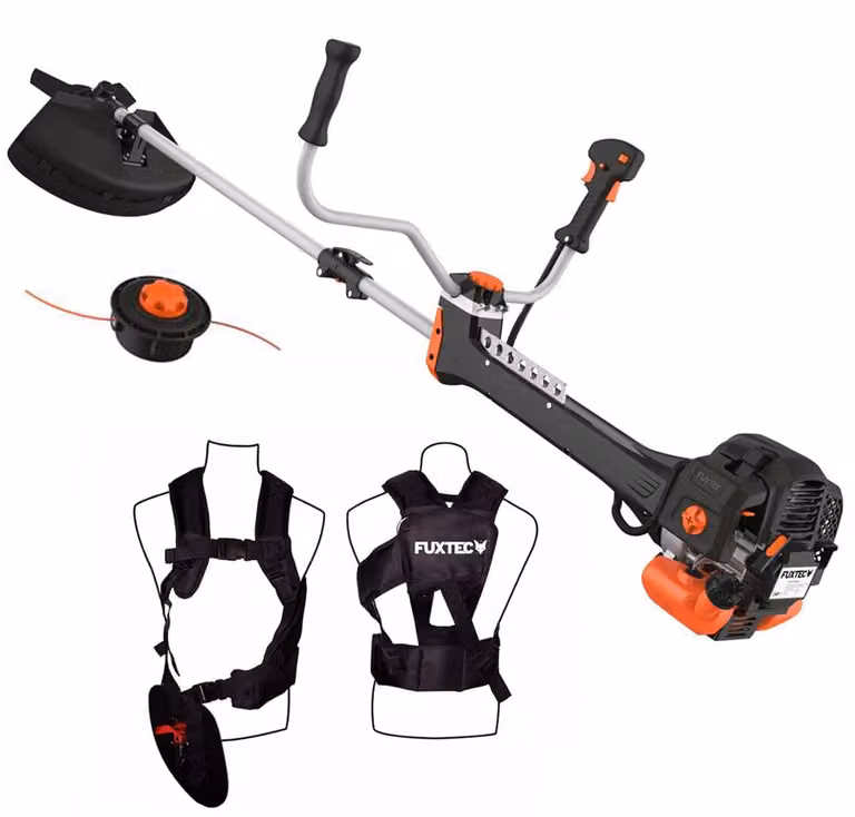 Tagliasiepi a benzina - Motore da 52cc, 3 HP - Larghezza di taglio di 30 cm - Colore nero - Tagliasiepi professionale