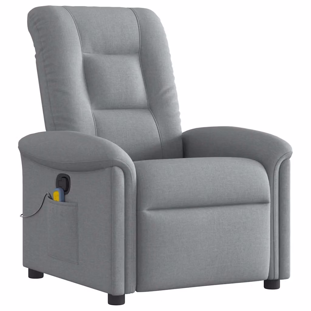 Poltrona Reclinabile Relax vidaXL in Tessuto Grigio con Braccioli – 2