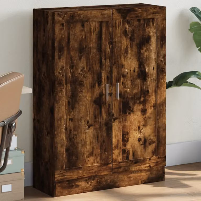 Libreria vidaXL in Legno Multistrato e MDF, Colore Rovere Fumo, L 82,5 cm x P 30,5 cm x H 115 cm