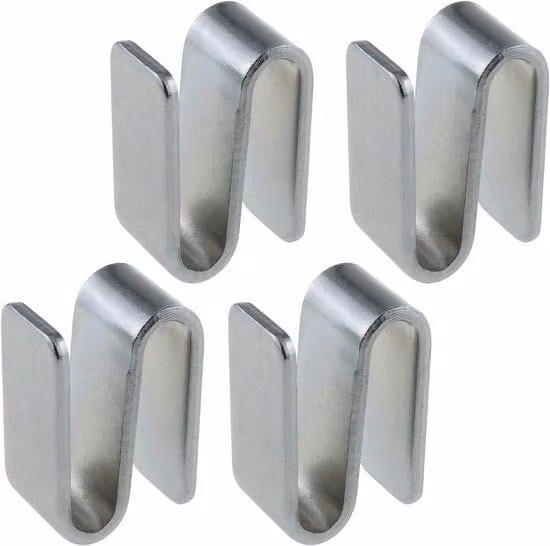 Cacciaviti a gancio - Conservazione efficiente - Ingombro ridotto - Acciaio cromato - 4 pezzi - Argento