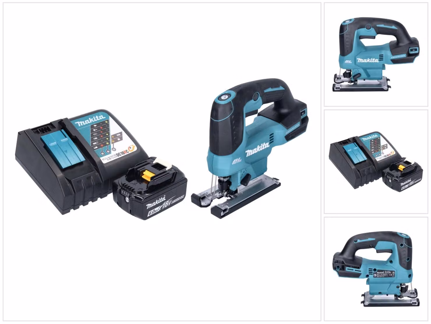 Seghetto alternativo a batteria Makita DJV 184 RG1 18 V senza spazzole + 1x batteria ricaricabile 6,0 Ah + caricabatterie