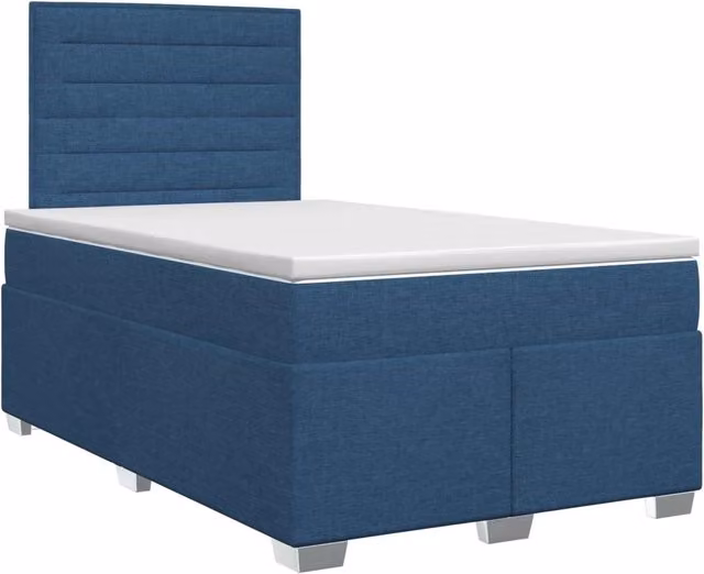 Letto box spring con materasso Blu 120 x 190 cm Tessuto 3453359