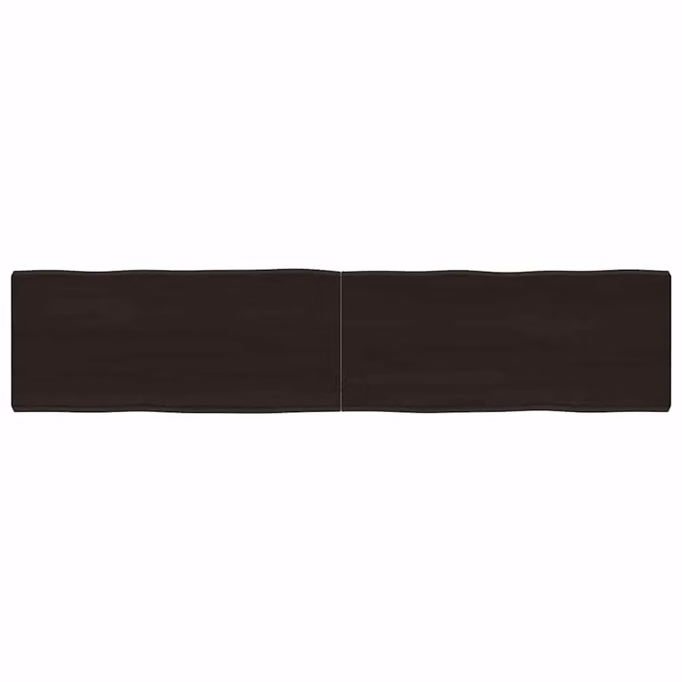 Piano Tavolo in Rovere con Bordo Naturale vidaXL, Marrone, L 180 x P 40 x H 2-6 cm