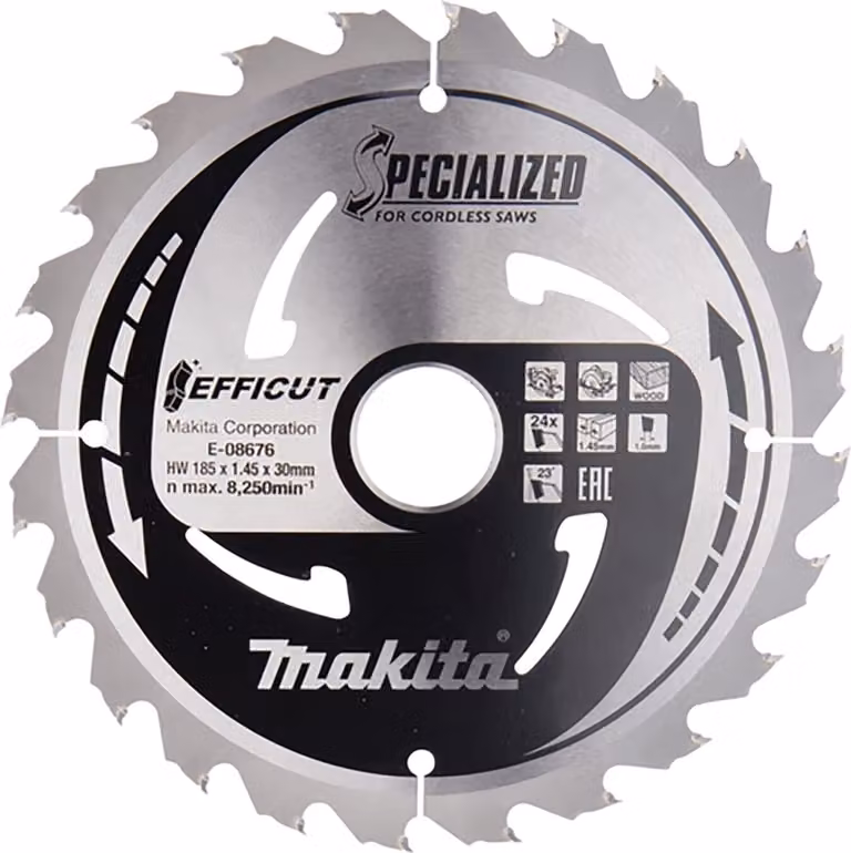 Lama per sega circolare Makita EFFICUT 185 x 30 mm - 24 denti