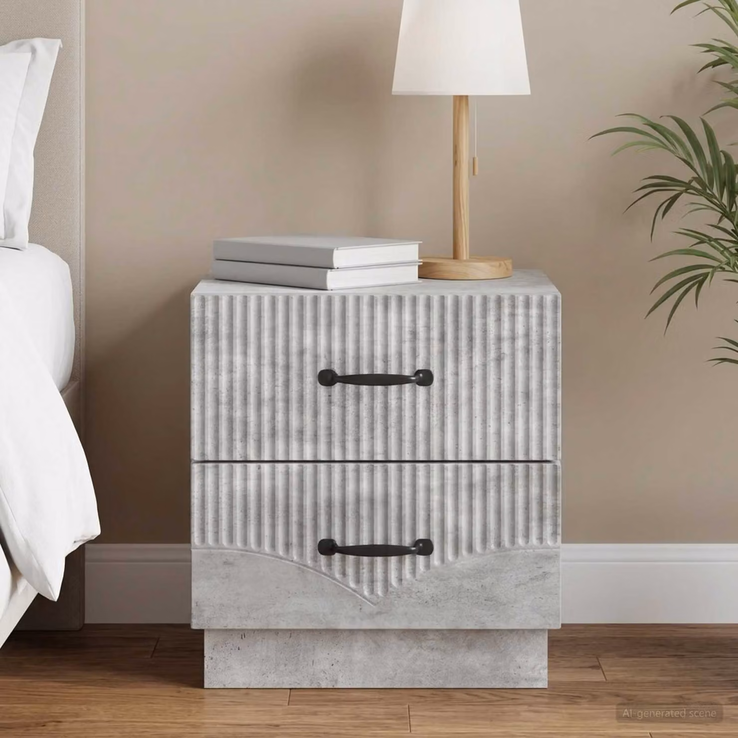 Armadio da Notte vidaXL Grigio, L/P/H: 43 x 34,5 x 44,5 cm