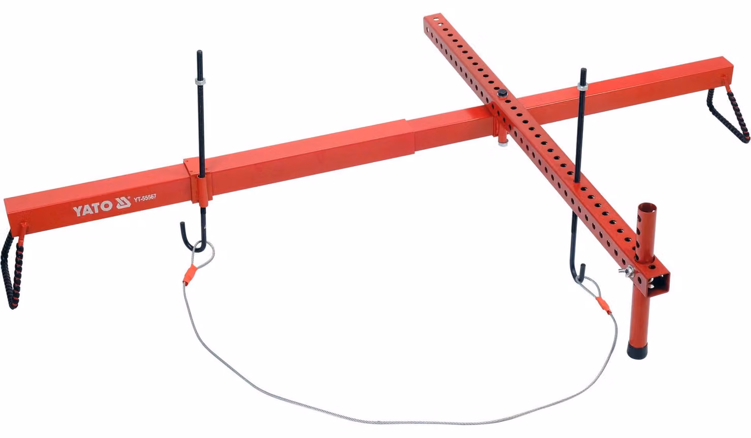 Traversa motorizzata con traversa trasversale, portata 320 kg, regolabile da 90 a 160 cm