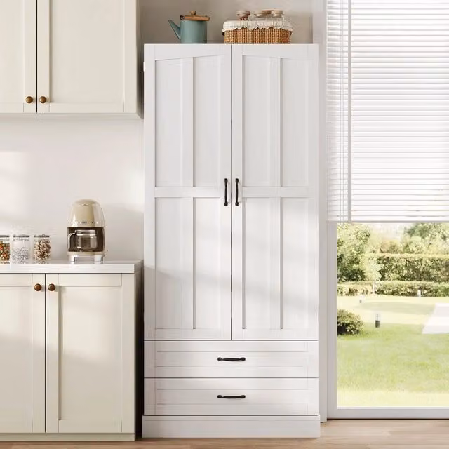 Mobile Cucina con Scomparti e Cassetti ¨C Minimal ¨C Legno Multistrato 80x40x180
