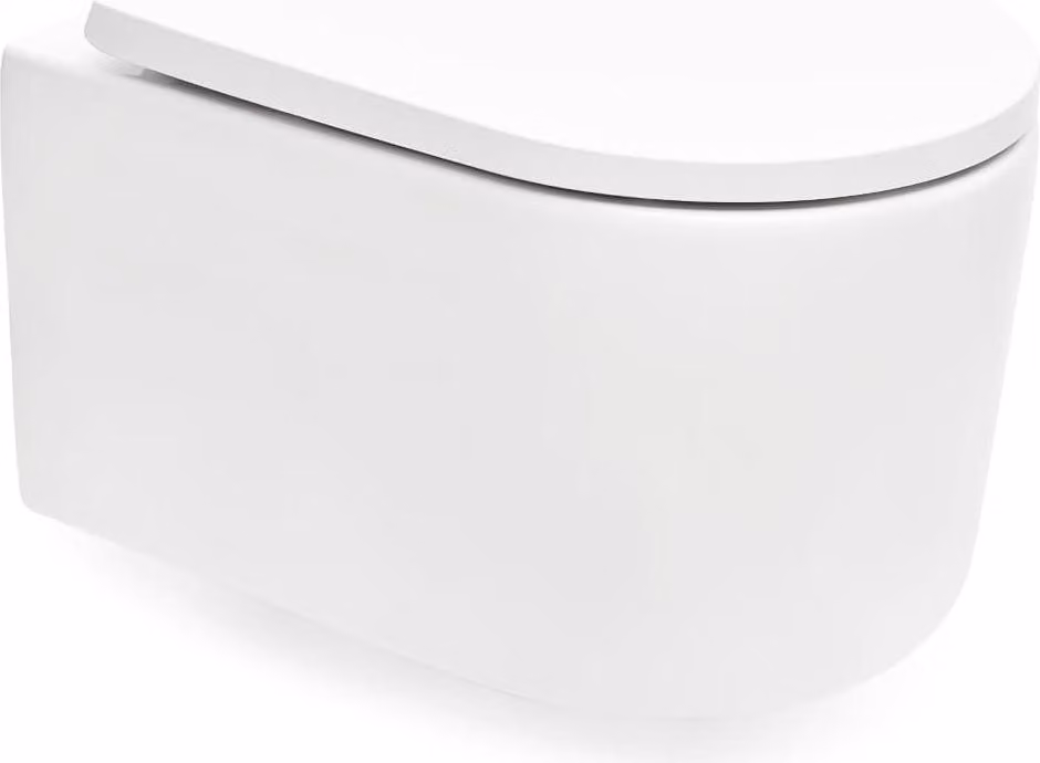 WC sospeso SAT con risciacquo Tornado e sedile WC con SoftClose, bianco lucido