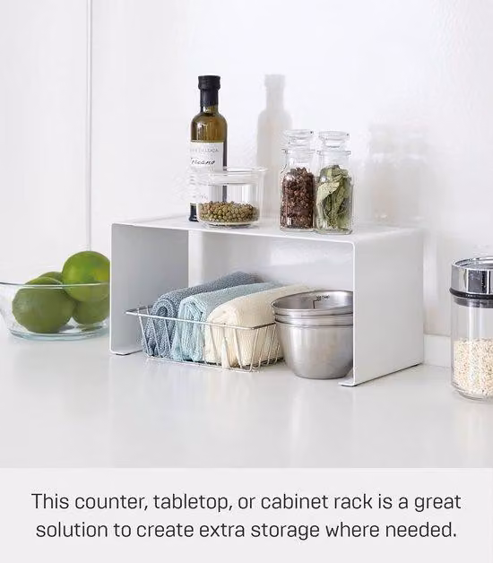 Scaffale da cucina in acciaio inossidabile con finitura laccata bianca, cassetti a S.