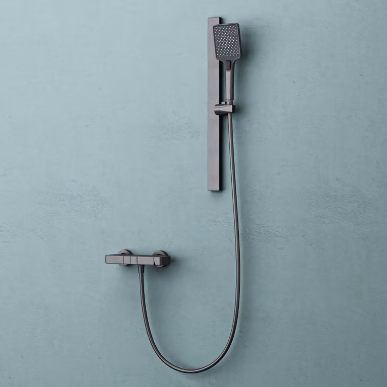 doporro Sistema Doccia da Parete Modulare con Doccetta a Mano 3 Modalitš€ Getto Asta Regolabile 70 cm Grigio Duschsystem10