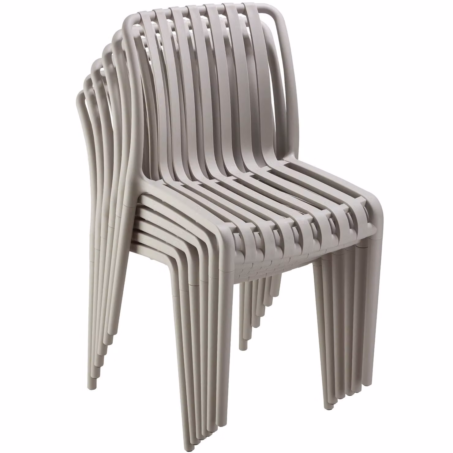 Set di 6 sedie da giardino moderne TecTake GmbH, impilabili e resistenti alle intemperie, colore beige – 1