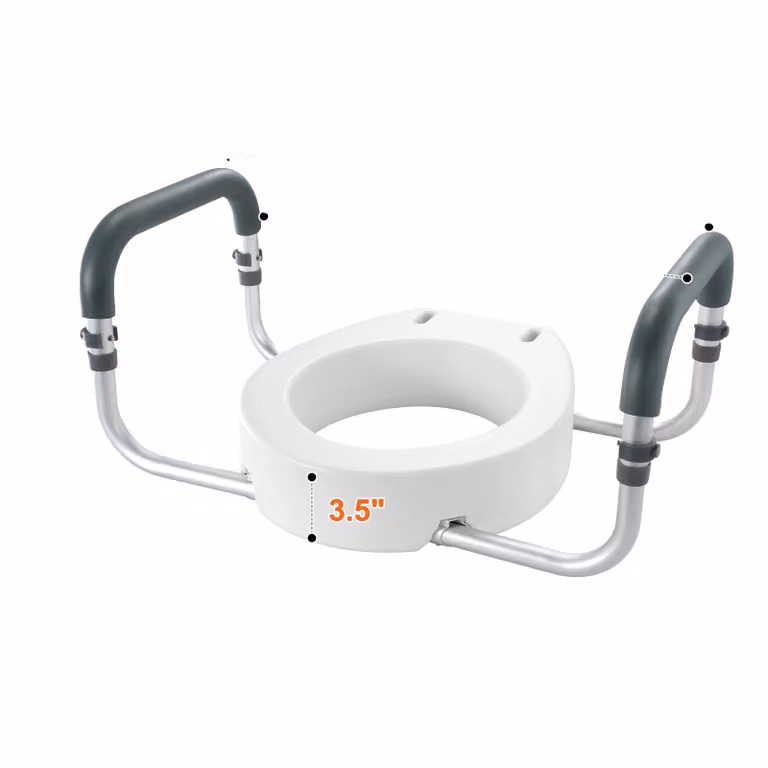 Sedile rialzato per toilette, altezza 35 cm, capacità di carico fino a 136 kg, 3,5 pollici