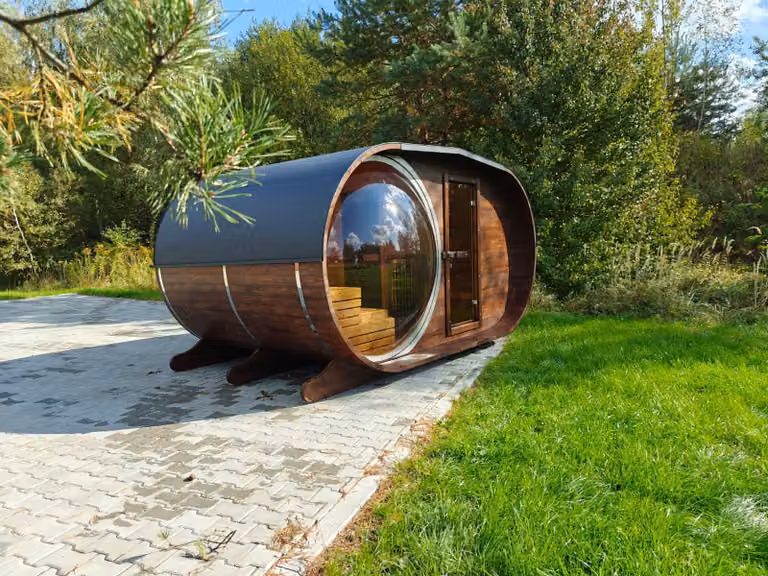 GardenAndPools Sauna a botte Sauna da giardino Sauna a botte Sauna all'aperto Casa della sauna Sauna all'aperto