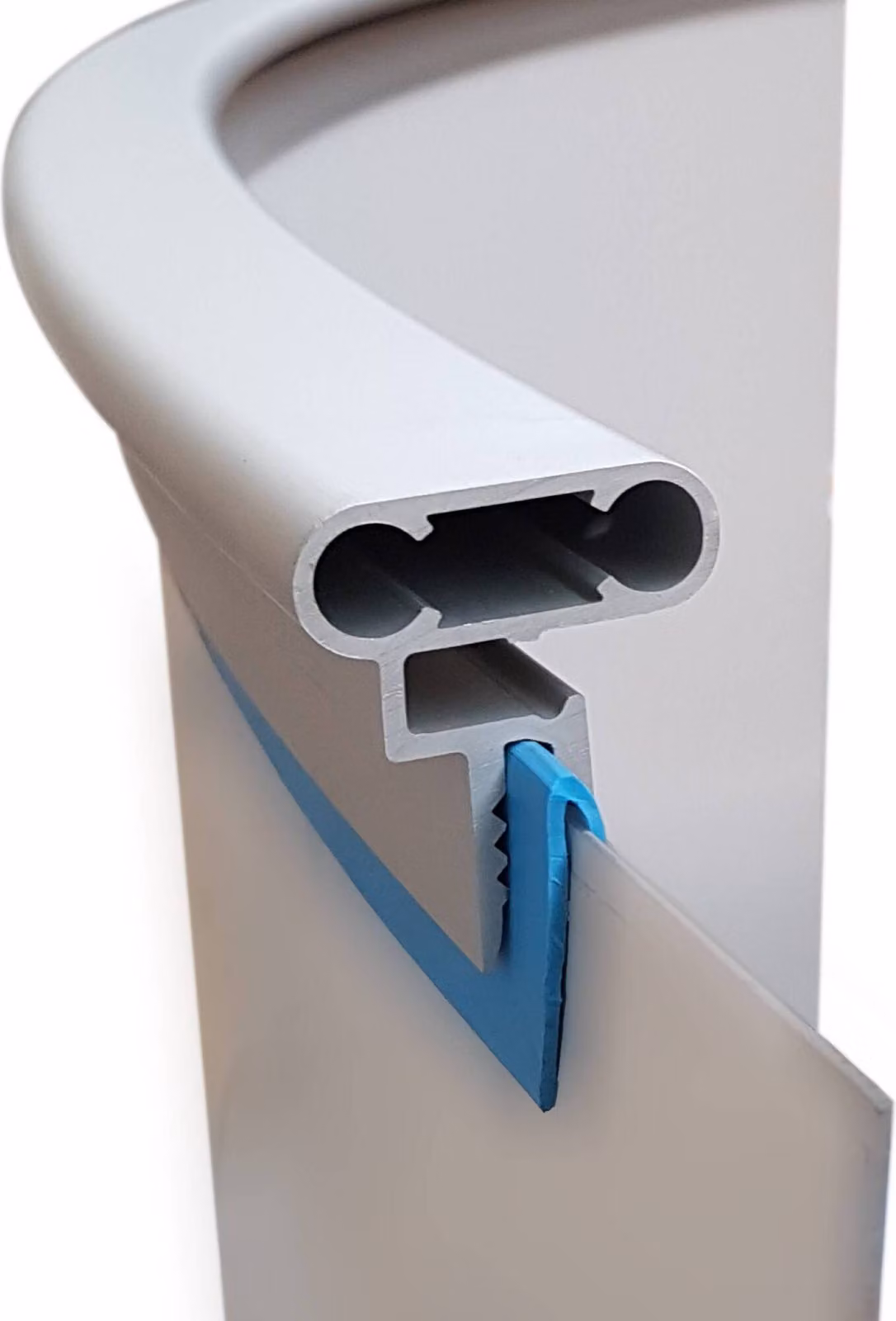 Pacchetto di corrimano in alluminio premium per piscine rotonde fino a 480 cm