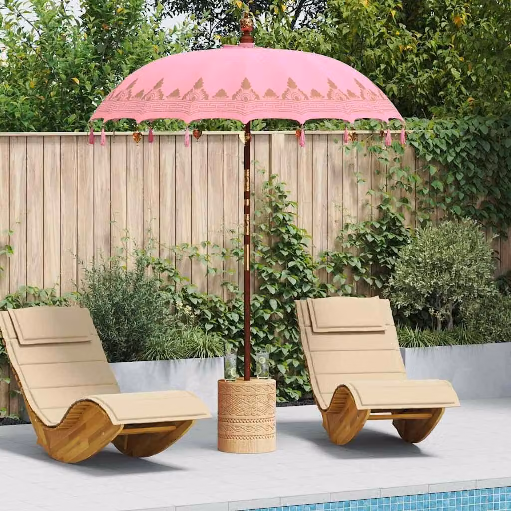 Maison Exclusive - Ombrello balinese rosa, 185 x 185 x 260 cm