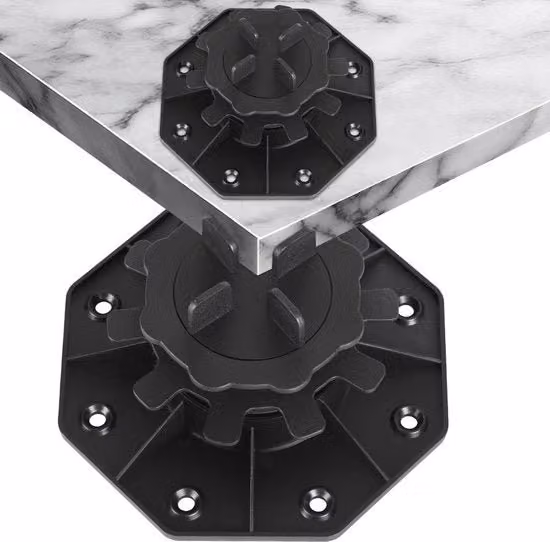 Supporto per Tavole da Terrazza e Pavimenti in Pietra – Altezza Regolabile 65-140 mm – Realizzato in PP Durevole – Adatto per Esterni – 100 Pezzi