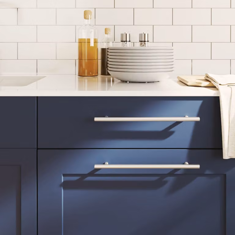 Set di 20 maniglie per mobili a barra vidaXL in acciaio inox spazzolato, colore argento